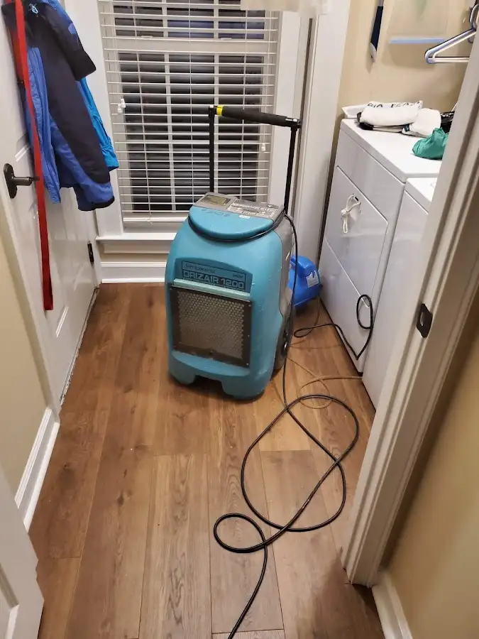Commercial dehumidifier deployed for Flood Damage Cleanup in University Heights